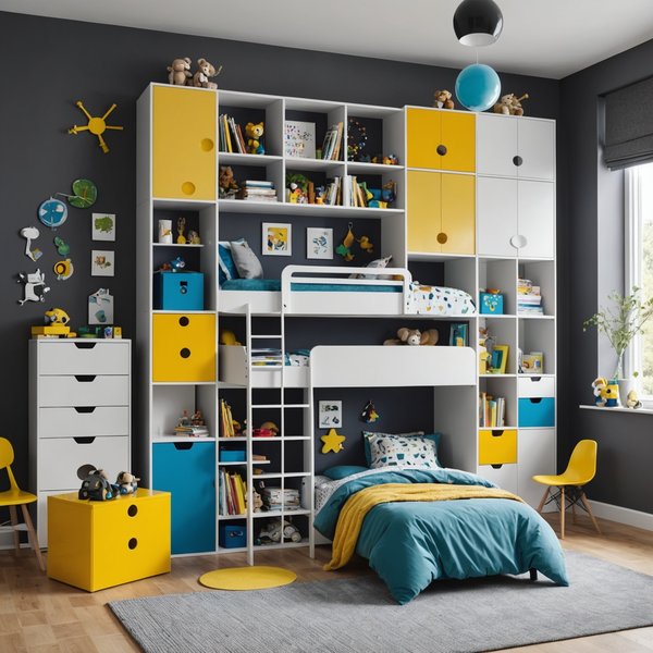 Comment intégrer des solutions de rangement modulables dans une chambre d'enfant partagée?