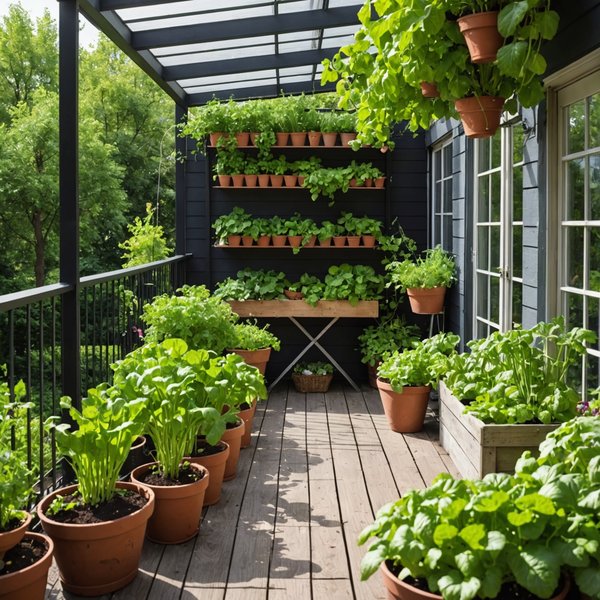 Quelles sont les astuces pour créer un potager sur un balcon orienté à l'ombre ?