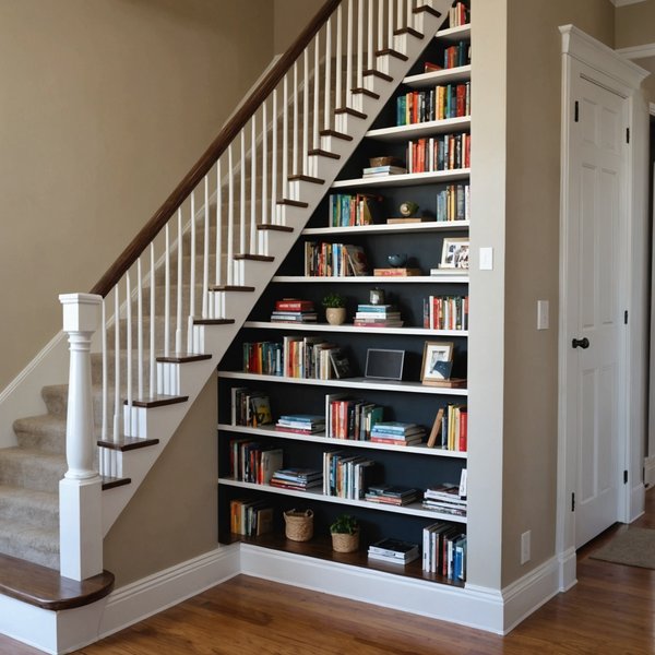 Comment intégrer une bibliothèque sur mesure dans un espace sous escalier ?
